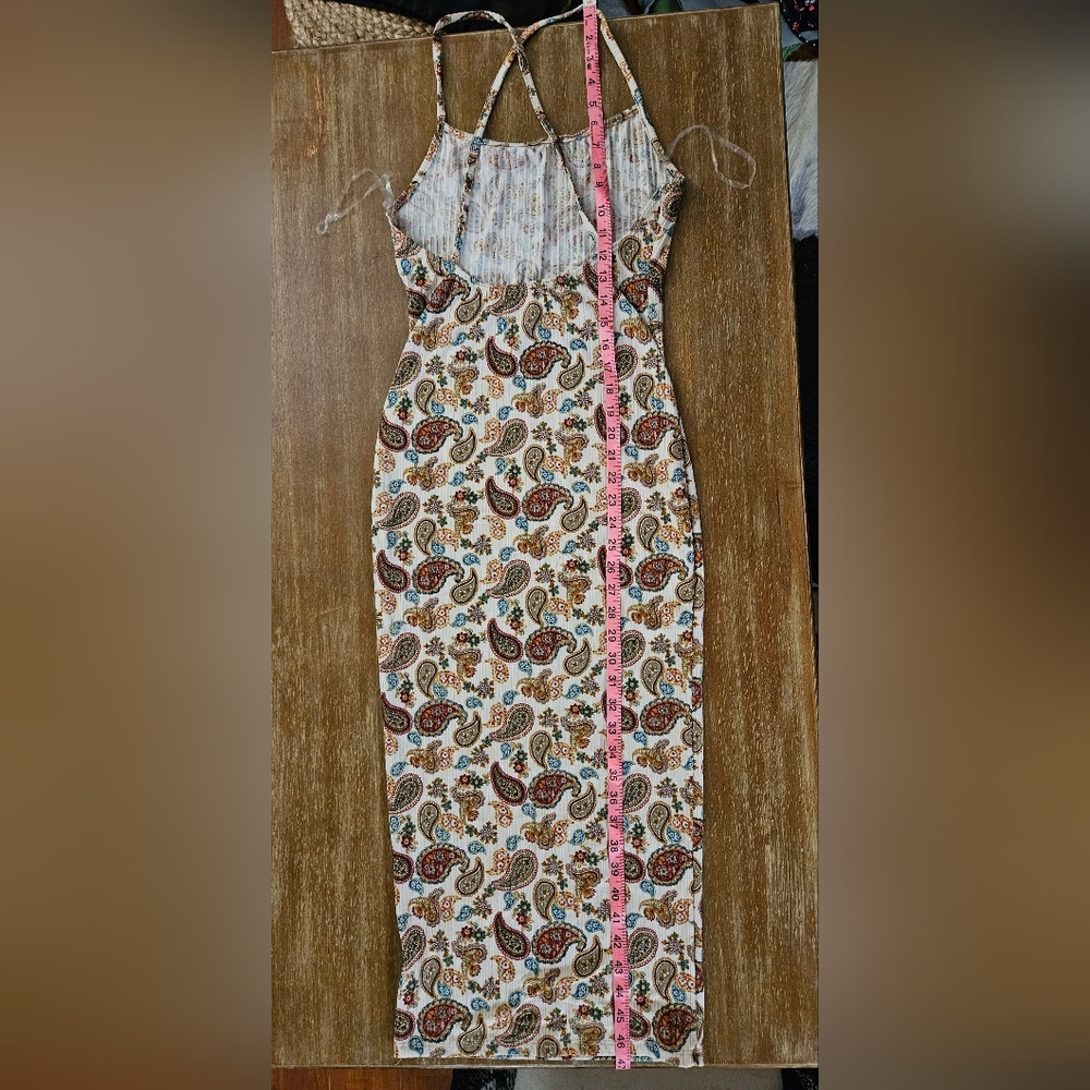 Papermoon Multicolor Paisley Maxi Dress For Women 90s Style Paisley Dress Medium - Picture 8 of 8
